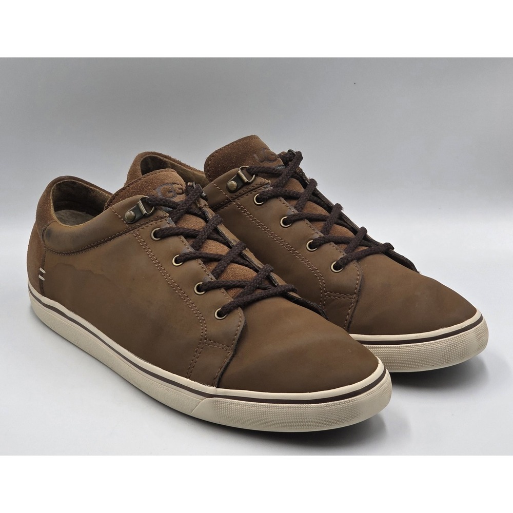 Ugg Brock Lace Up Mens Brown‎ Nubuck Lace Up Waterproof Suede Sneakers Shoes 12
